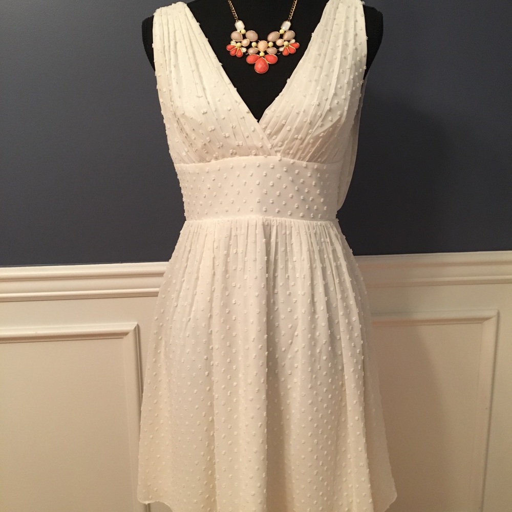 White Swiss Dot JCREW Dress